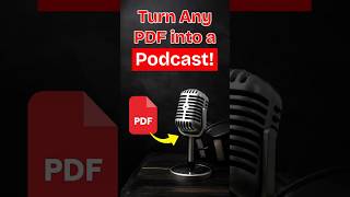 Turn Any PDF into a Podcast! | PDF to Audio in Seconds! #pdftopodcast #geminiai