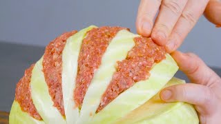 Cut Your Cabbage In This Easy Way & Stuff It With Ground Beef For The Perfect Dinnertime Treat!