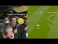 Neville and Carragher's reaction to Bruno Fernandes goal