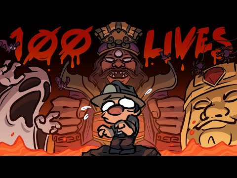Can I beat SPELUNKY with only 100 LIVES?!?