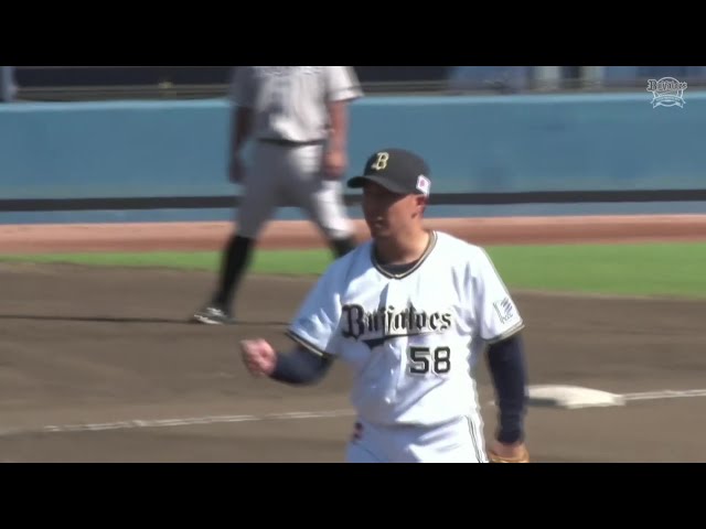 【ファーム】スゴ技!! バファローズ・井口和朋 ピッチャーゴロをノールック背面キャッチ!! 2025年7月26日 オリックス・バファローズ 対 くふうハヤテベンチャーズ静岡