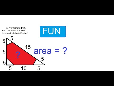 802. “Calculate the Area of Hexagon Red shaded Region"
