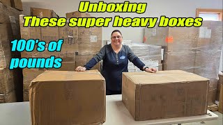 Unboxing these Hundred pound boxes! What in the world is in them? Check out what we Got!