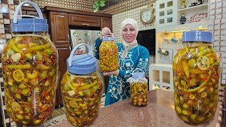 عملت بطريقة عمتي أجمل زيتون تفاحي بالخلطة وليمون معصفر ???? أجمل من المحلات الكبيرة ????