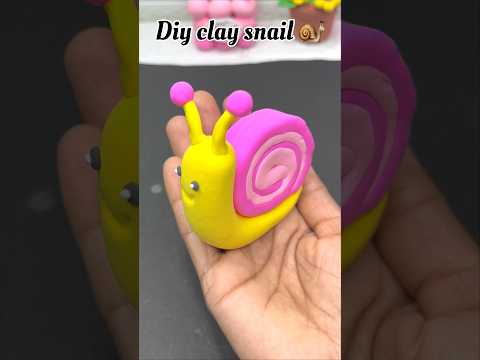 Diy clay snail 🐌craft for kids #kidsvideo #snail #shortvideo #cartoon #shorts #craft #youtubeshorts