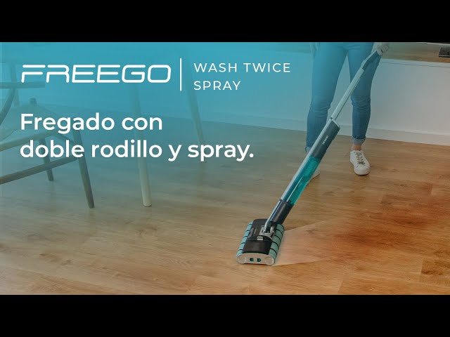 Cecotec Fregona Eléctrica FreeGo Wash Twice Spray Aspirador/Fregona Eléctrica 60W video