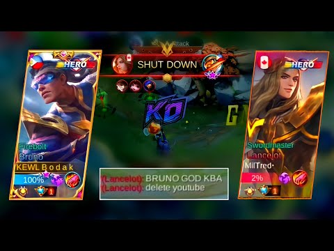HERO LANCELOT VS HERO BRUNO  (delete youtube if i lose?) | BRUNO BEST BUILD S22 - MASTER BODAK MLBB