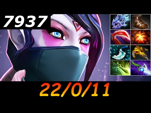 Dota 2 Templar Assassin 7937 MMR 22/0/11 (Kills/Deaths/Assists) Ranked Full Gameplay