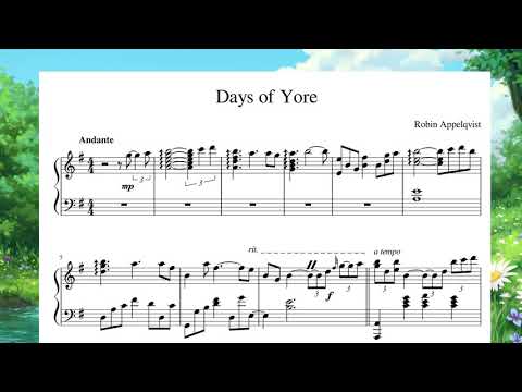 Days of Yore Piano Performance Video