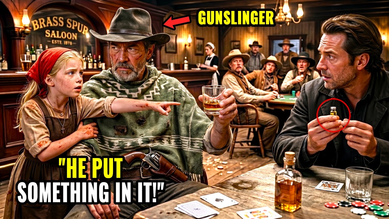 Widow’s Daughter Shouts “Don’t Drink That, Sir!” — Nameless Gunslinger Freezes When He Finds Out Why