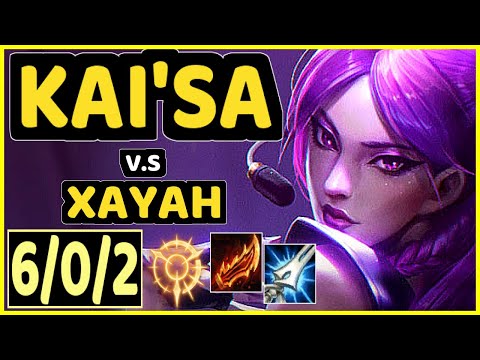 NUCLEAR (KAI'SA) vs XAYAH - 6/0/2 KDA BOTTOM ADC CHALLENGER GAMEPLAY - KR