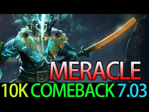 10K Comeback Meracle Dota 7.03 Arcana Juggernaut Carry