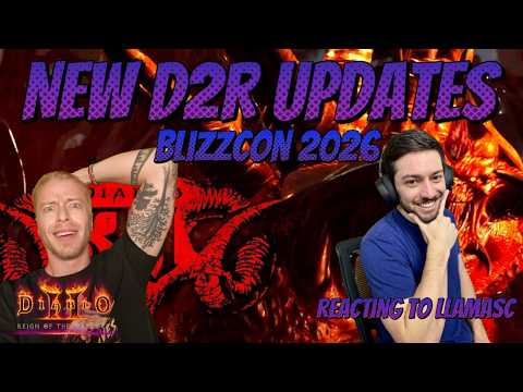 NEW D2R Blizzcon Updates - Reacting to LLAMASC