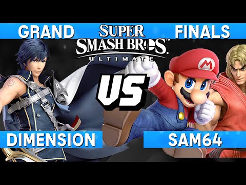 Smash Ultimate Tournament Grand Finals - Dimension (Chrom) vs Sam64 (Mario / Ken) - S@LT 188