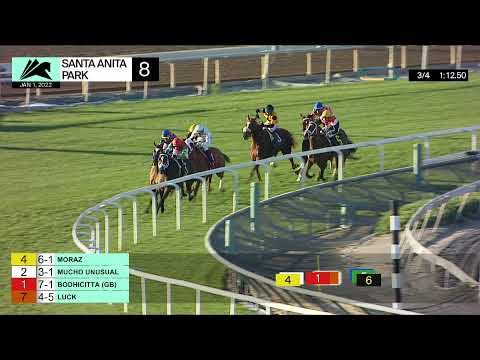 Luck wins the Grade 3 Robert J. Frankel Stakes on Saturday, January 1, 2022 at Santa Anita Park.