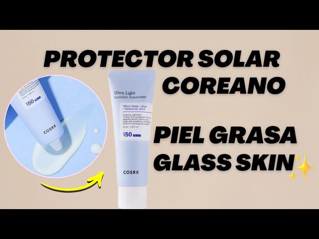 Vídeo relacionado con COSRX Ultra-Light Invisible Sunscreen | SPF50 PA++++, Sin Efecto Blanco, Ligero y de Absorción Rápida, Protección UV, Protector Solar Hidratante para la Piel Dañada por el Sol y Seca
