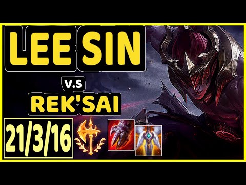JANKOS (LEE SIN) vs REK'SAI - 21/3/16 KDA JUNGLE CHALLENGER GAMEPLAY - EUW