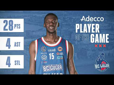 Adecco player of the game vs. Fryshuset Basket: De'Riante Jenkins