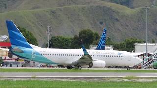 preview picture of video 'Lihat Dari Dekat Pesawat Garuda Boeing 737-800 Off di Bandara Sentani Jayapura Papua'