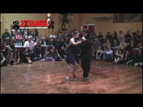 Fernando Sanchez  and  Ariadna Naveira  are  dancing  to  the  tango  "  Siga El Corso  "