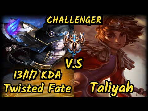 PNG Tinowns (TWISTED FATE) vs TALIYAH - 13/1/7 KDA MID CHALLENGER GAMEPLAY - BR