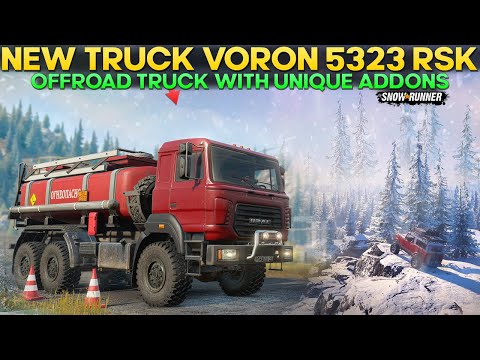 New Truck Voron 5323 RSK in SnowRunner Offroad Useful Truck With Unique Add-ons