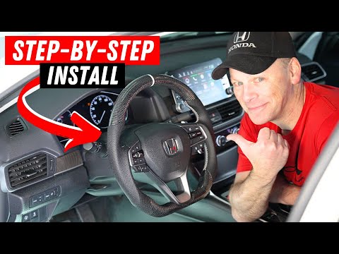 Custom STEERING WHEEL Install (How-To) - Honda Accord Build!
