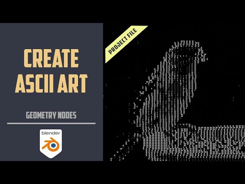 Create ASCII art using geometry nodes [BLENDER 3.0]