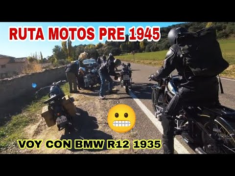 FELIZ!!😍 Voy Ruta Motos anteriores a 1945!! 👵Las Tatarabuelas🤣 Peña Motociclista Oscense Huesca 💪🏻