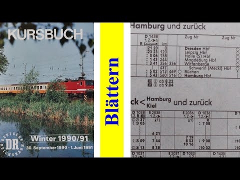 DR Kursbuch Winterfahrplan 1990 - Blättern in alten Bahnbüchern