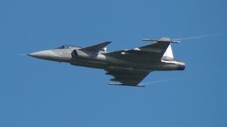 preview picture of video 'Czech JAS-39C Gripen at Waddington 7th July 2013'