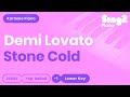 Demi Lovato - Stone Cold (Lower Key) Piano Karaoke