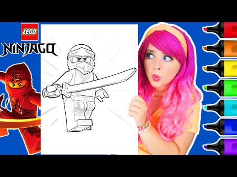 Coloring LEGO Ninjago Kai Coloring Page | Ohuhu Art Markers