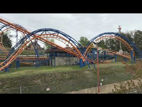 Off-ride footage of a Steamin' Demon train