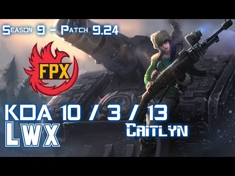 FPX LWX CAITLYN vs CASSIOPEIA Bot - Patch 9.24 KR Ranked