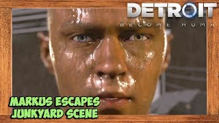 Detroit Become Human Markus Escapes Junkyard Scene