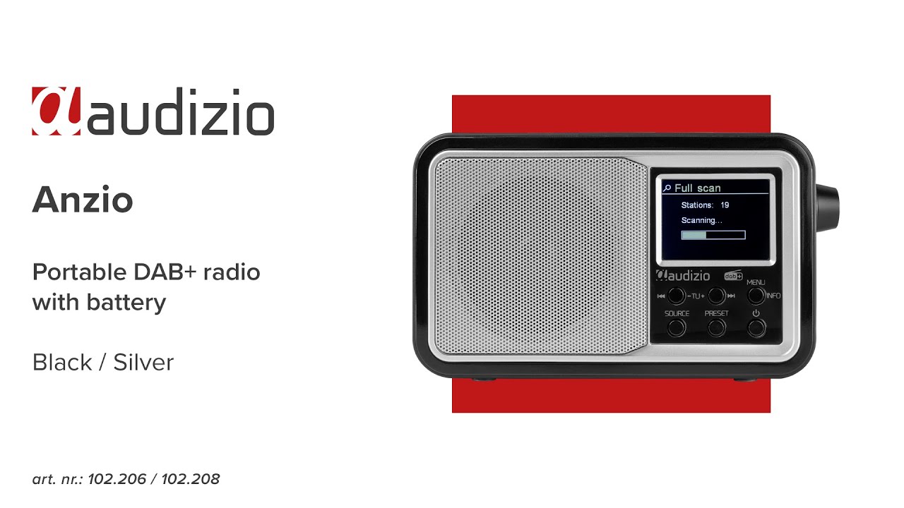 Audizio DAB+ Radio Anzio Schwarz