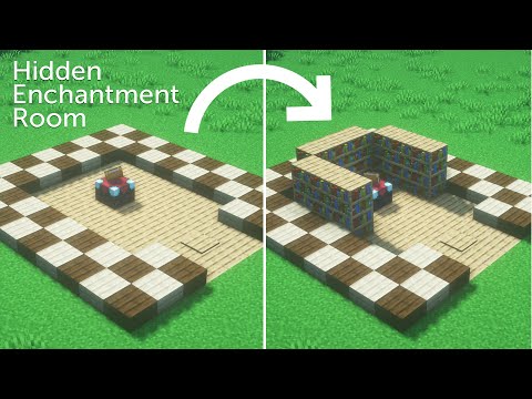 ⚒️ Minecraft Redstone Tutorial : Hidden Enchantment Room 📚 | Automatic Hidden Enchantment Room 📚