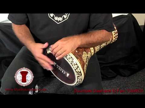 17" Wooden Design Darbuka Gawharet El Fan Drum (DRM 134 WD1)