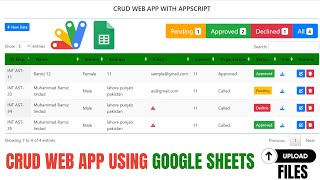 CRUD WEB APP USING GOOGLE APPS SCRIPT WITH APPROVAL SYSTEM V1 | R47