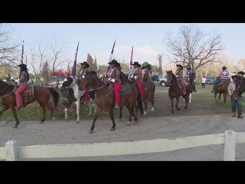 Trail riders make their way to Memorial Park ahead of Houston Livestock Show and Rodeo
