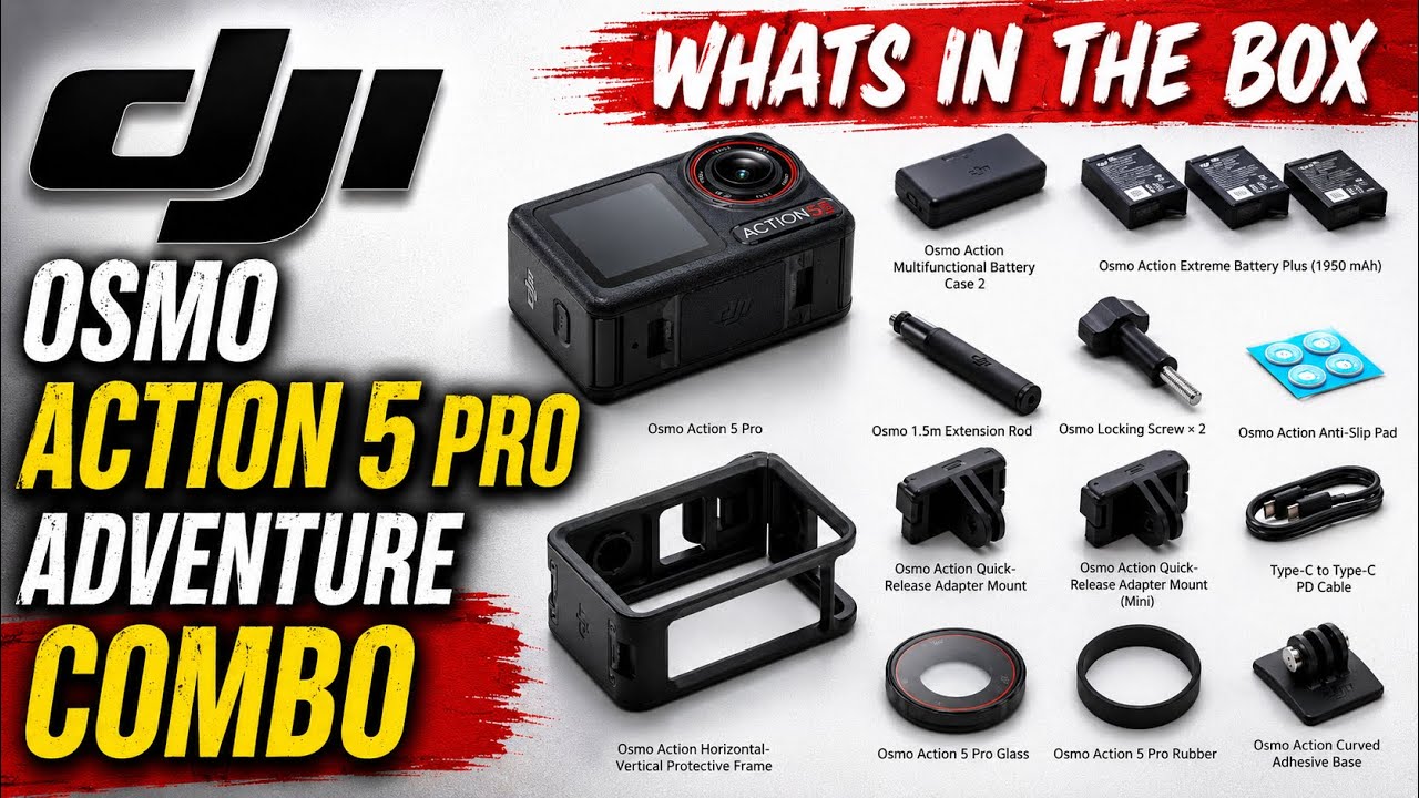 DJI Osmo Action 5 Pro Adventure Combo | What's In The Box? Unboxing Review