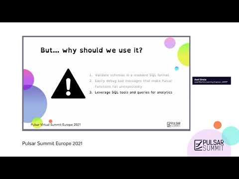 Interactive Analytics on Pulsar with Pulsar SQL - Pulsar Summit Europe 2021