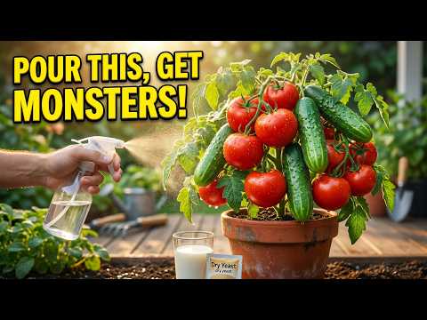 1 Tablespoon of THIS Doubles Your Tomato, Cucumber & Pepper Harvest _ Secret Fertilizer Revealed!