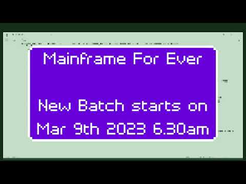 Mainframe for Ever | Uprooting Mainframe | Next Batch Details See Description | Free Mock Interview