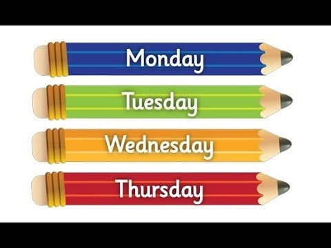 Los días de la Semana en Inglés  | The Days of the Week