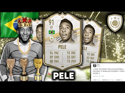 91 ICON PELE PLAYER REVIEW!! THE BEST PLAYER IN FOOTBALL HISTORY! FIFA 21 ULTIMATE TEAM