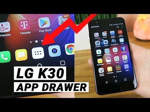 LG K30 - How to Access App Drawer & Add Button