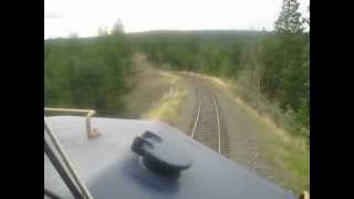preview picture of video 'Approaching Clinton curved bridge on the former BC Rail in British Columbia Canada'