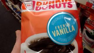 Ground coffee French vanilla Dunkin donuts